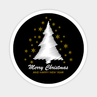 Joyful Festivities - Merry Christmas and Happy New Year Celebration Magnet